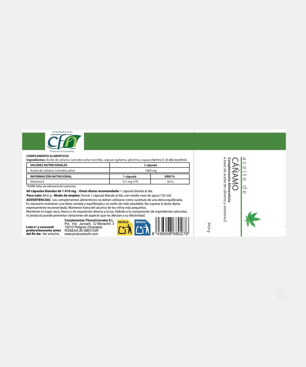 Aceite de Cáñamo - 1000 MG - Imagen 2