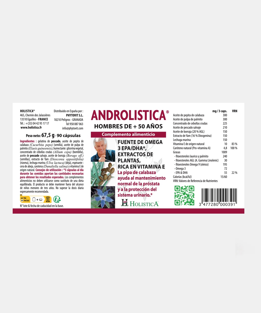 Androlistica® 90 cápsulas - Imagen 2