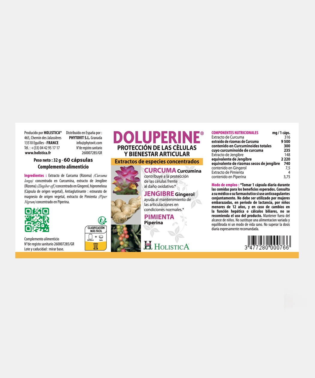 Doluperine® 60 cápsulas - Imagen 2