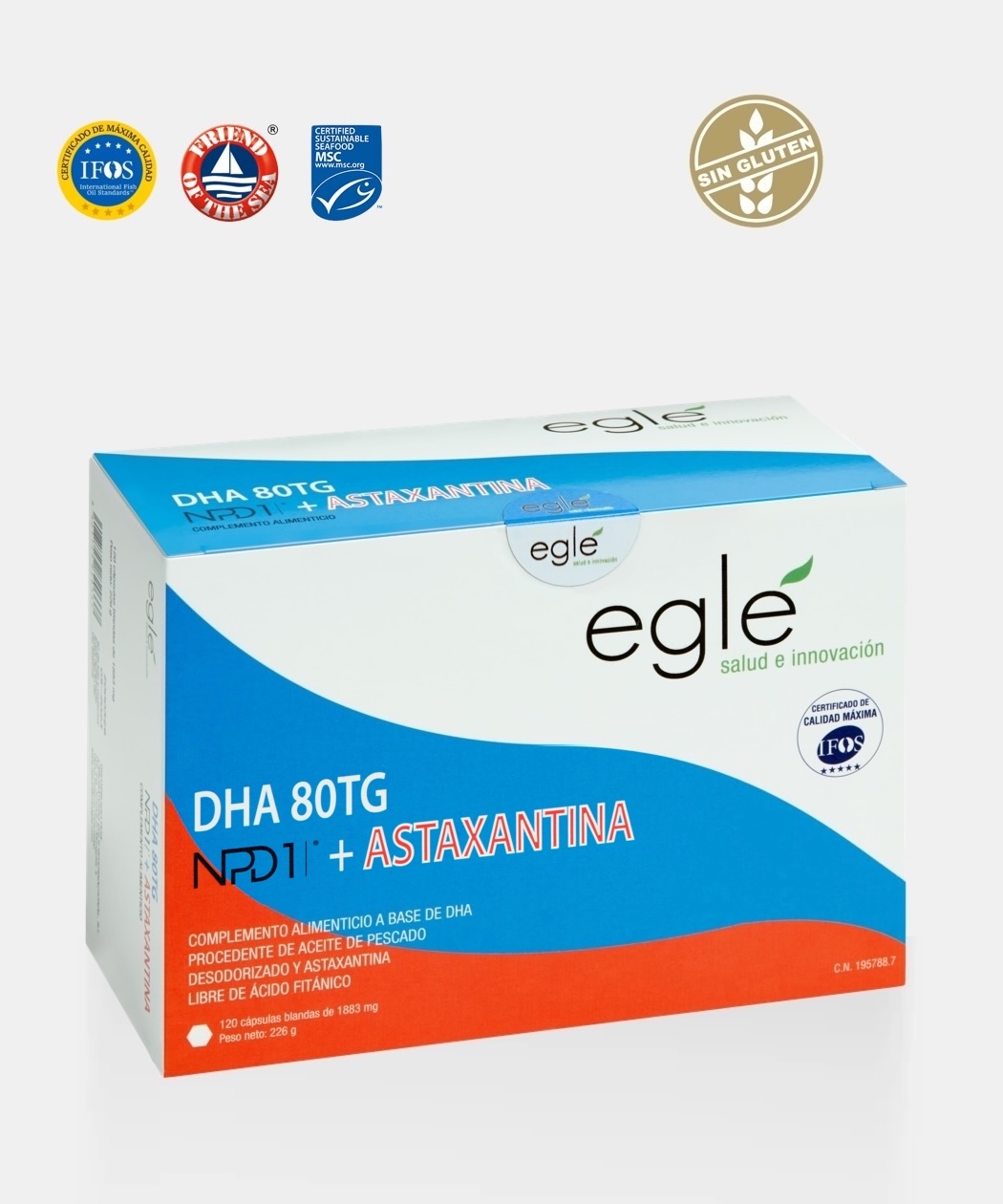 DHA 80 TG NPD1 + ASTAXANTINA - 120 Cápsulas
