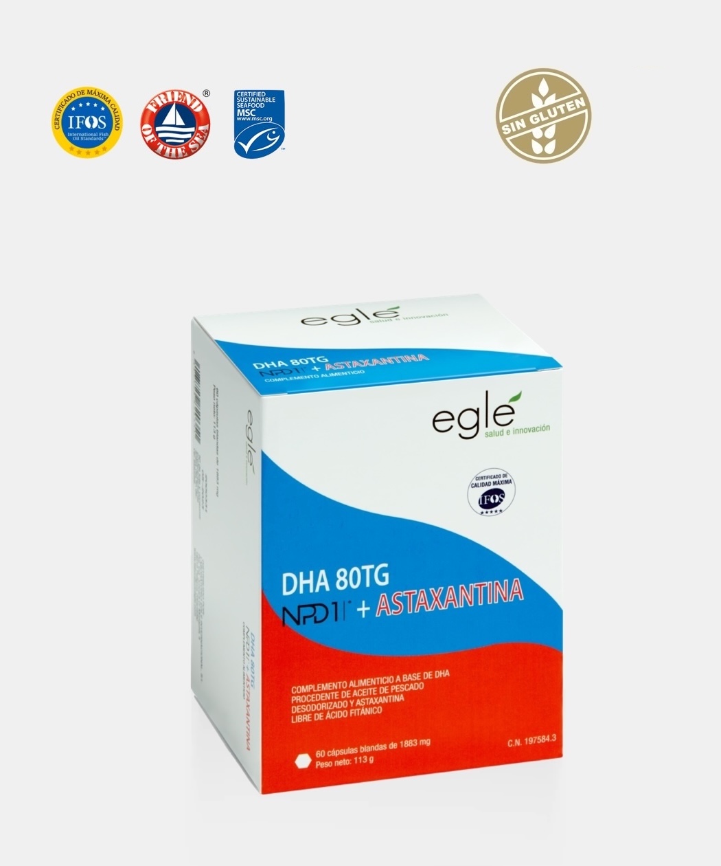 DHA 80 TG NPD1 + ASTAXANTINA - 60 Cápsulas