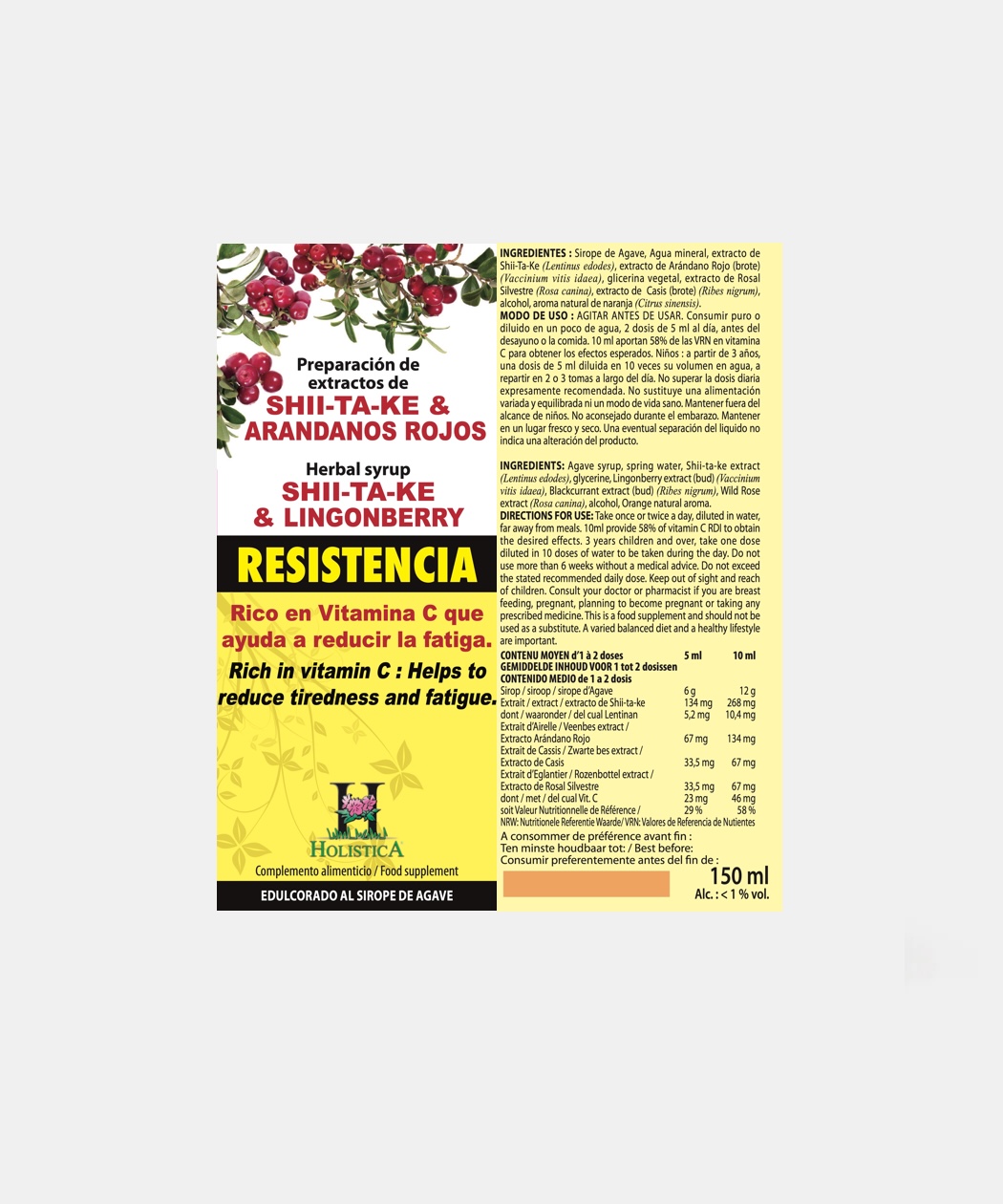 Jarabe Resistencia Shii-Ta-Ke y Arándanos Rojos - Imagen 2