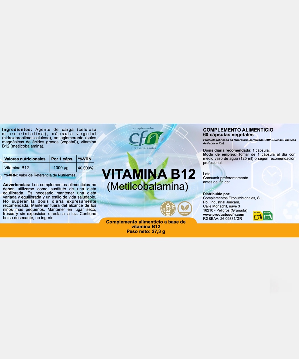 Vitamina B12 (Metilcobalamina) - Imagen 2