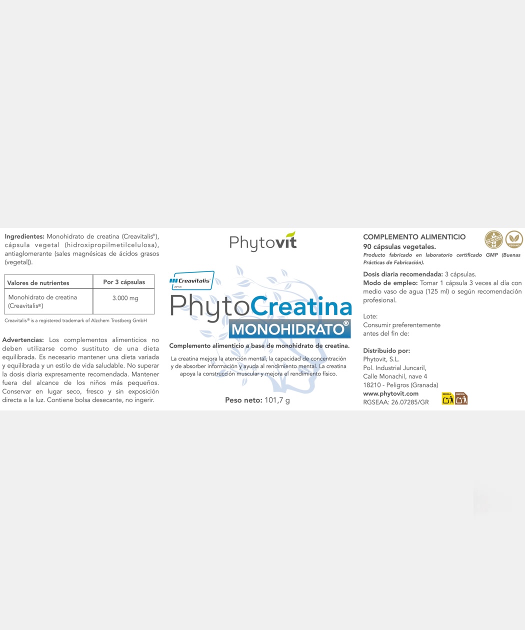 PhytoCreatina Monohidrato® - Imagen 2